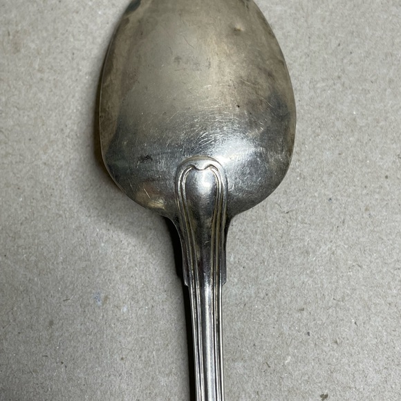 1883 Denmark Silver Serving Spoon Carl S Moinichen Monogram 4/16/1892 - Picture 10 of 10